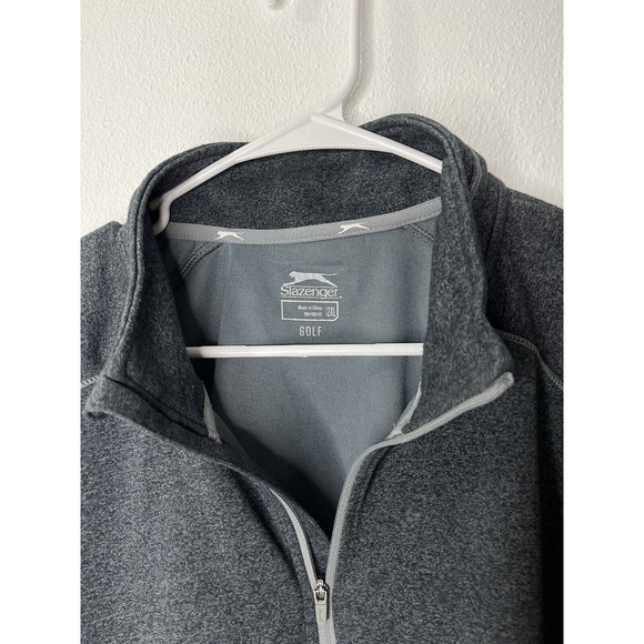 Slazenger Long Sleeve 1/4 Zip Shirt Golf Size Mens XXL Charcoal Gray - Picture 3 of 16